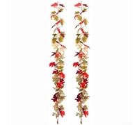 Autumn Theme Artificial Maple Leaf Wall Decoration Offering Warm and Inviting Home Ambiance with Realistic Details Made from Silk Flower Material (36-80)