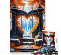 Autumn to Winter Magic Gateway Teenager Jigsaw Puzzles 1000 Pieces Thinking Skill Casual Enjoyment Neat Edges Holiday Treat (50X75CM)