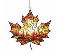 Autumn Tree Decorations | 2D Acrylic Maple Leaves | Autumn Maple Tree Ornaments | for Thanksgiving Christmas Window Indoor Outdoor Garden
