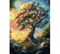 Autumn Tree of Life 300 Piece Premium Jigsaw Puzzle Natural Scenery Animals For Men Educational Decompression Adults Anxiety Memory Care Mothers Valentines Creativity Gift Giving 300 PCS