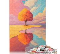 Autumn Tree Reflection Jigsaw Puzzle 500 Piece Jigsaw Puzzles For Adults Teenager Wooden Puzzles Toy Game Explore Creativity And Problem Solving 500pcs (52x38cm)