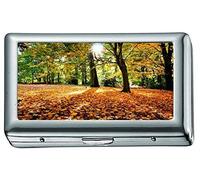 Autumn Trees Nature Leaves and Sun Cigarette Case/Box,Credit Card Case for Women Men