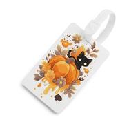 Autumn Tricks Luggage Tag Identify Labels Baggage Handbag Tags with Name Card for Travel
