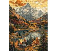 Autumn Valley Jigsaw Puzzle 2000 Piece, Puzzles for Adults 2000, The Impossible Challenge, Jigsaw Puzzle Games Classic Educational, Wooden Puzzles, for Home Wall Decoration Gift FNKL1-852