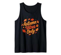 Autumn Vibes Only Cozy Fall Leaves Seasonal Outfit Tank Top