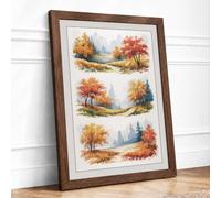 Autumn Vignettes Scandinavian Framed Wall Art Print A1 (84.1×59.4cm)