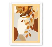 Autumn Vine Cascade Botanical Framed Wall Art Print A4 (29.7×21cm) White, Wall Decor for Living Room, Bedroom, Office & Home, Ready to Hang, Art Gift