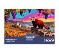 Autumn Vineyard Rhine Valley Wooden Jigsaw Puzzle Waterproof 1000 Piece Puzzles for Adults Challenging And Brainteasing Home Decoration