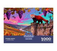 Autumn Vineyard Rhine Valley Wooden Jigsaw Puzzle Waterproof 1000 Piece Puzzles for Adults Fun Home Decoration