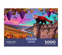Autumn Vineyard Rhine Valley Wooden Jigsaw Puzzle Waterproof 1000 Piece Puzzles for Adults Gifts Fun Educational Games