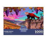 Autumn Vineyard Rhine Valley Wooden Jigsaw Puzzle Waterproof 1000 Piece Puzzles for Adults Gifts Fun Home Decoration