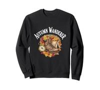 Autumn Wanderer Hiking Boots Compass Fall Camping Sweatshirt