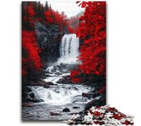 Autumn Waterfall Jigsaw Puzzles for Teenagers,Help The Brain Exercise Addictive Toys to Cultivate Patience A Work of Art (38x26cm)