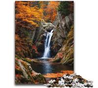 Autumn Waterfall Landscape Jigsaw Puzzles for Adults Teenagers Jigsaws Puzzle,Relax Games Is Ideal As A Gift for The Whole Family (70X100cm)