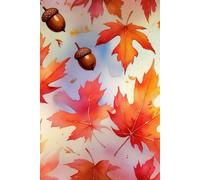 Autumn Whispers: Fall Leaves Watercolor Notebook: Fall Leaves Notebook 6 x 9 inch