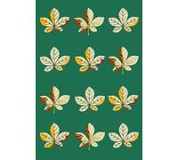 Autumn Whispers Notebook - Green Notebook with Fall Leaves Design: Aesthetic Lined Journal for Writing, Daily Notes, Reflections, and Creative Thoughts