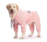 Autumn Winter Big Dog Clothes Hoodie Sporting Dog Jacket Warm Coat Fleece Reflective Pet Jumpsuit For Large Dog Labrador Costume(Onecolor,28)