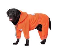 Autumn Winter Big Dog Clothes Hoodie Sporting Dog Jacket Warm Coat Fleece Reflective Pet Jumpsuit For Large Dog Labrador Costume(Orange,36)
