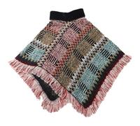 Autumn Winter Capes Ladies Poncho with Fringe Crochet Cape National Pullover Knitted Cloak Warm Wool Shawl for Women