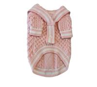 Autumn Winter New Pet Sweaters Designer Navy Leadership Academy Style Sweater Small Medium Dog Warm Clothing Puppies Clothes(Pink,S)