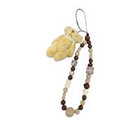 Autumn Winter Pendant Phone Charm Beads Camera Lanyards and Anti Loss Hand Straps Keyrings and Lanyard Accessories, Bear, cloth/feather, No Gemstone