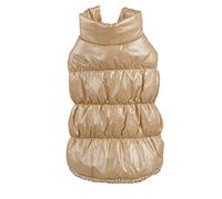 Autumn Winter Puppy Cat Warm Down Coat, Thickening Waterproof Windproof Fleece Lining Pet Dog Coat, Padded Jacket Apparel for Teddy, Yorkshire Terrier, Chihuahua Beige XS