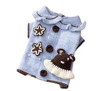 Autumn Winter Puppy Dog Clothing Simple Yellow Blue Cute Knit Sweater For Small Medium Dogs Chihuahua Teddy Hoodie Pet Clothes(Blue,XL)