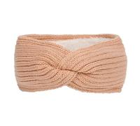 Autumn Winter Thicken Knitting Wide Headband For Women Plush Lined Headwrap Turban Hairbands Keep Warm Female Ear Warmers(Pink-01)