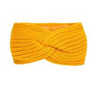Autumn Winter Thicken Knitting Wide Headband For Women Plush Lined Headwrap Turban Hairbands Keep Warm Female Ear Warmers(Yellow)