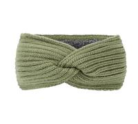 Autumn Winter Thicken Knitting Wide Headband For Women Plush Lined Headwrap Turban Hairbands Keep Warm Female Ear Warmers(Green)