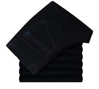 Autumn Winter Velvet Corduroy Pants Men Business Casual Pants Loose Elastic Middle-Aged Straight Fleece Thick Corduroy Trousers 35011 dark blue 38