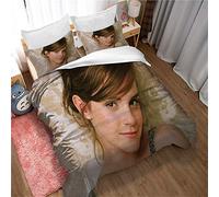 Autumn Winter Warm Duvet Cover with Zipper, Emma Watson Bed Sets for 3 Piece Hotel Dorm (200x200cm(Double),Picture 01)