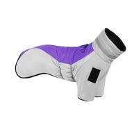 Autumn Winter Waterproof Dog Jacket Thickened Fleece Lined Dog Coat Reflective Adjustable Turtleneck Pets Coats from Small to Large Breed (Purple, 6XL)