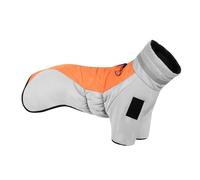 Autumn Winter Waterproof Dog Jacket Thickened Fleece Lined Dog Coat Reflective Adjustable Turtleneck Pets Coats from Small to Large Breed (Orange, 4XL)