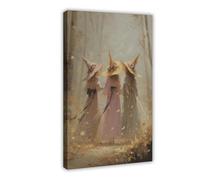 Autumn Witch Sisters Canvas Poster Bedroom Decor Landscape Office Room Decor Gift 20x30inch(50x75cm)