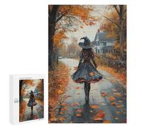 Autumn Witch Walk-1 Puzzle 1000 Teile Schwer Puzzle Spielzeug Lernspiel Impossible Herausforderungsspielzeug Für Erwachsene Kinder 1000 PCS