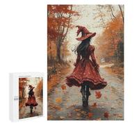 Autumn Witch Walk Puzzle 1000 Teile Schwer Puzzle Spielzeug Lernspiel Impossible Herausforderungsspielzeug Für Erwachsene Kinder 1000 PCS
