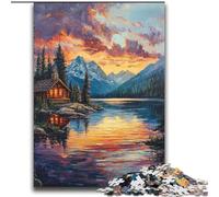 Autumn Wooden House 2000 Piece Jigsaw Puzzles for Teenagers, Challenging Game for Is Ideal As A Gift for The Whole Family (70x100cm)