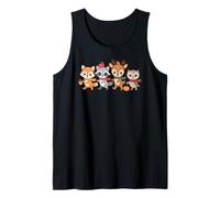 Autumn Woodland Animals Fall Critters with Scarves Cute Tank Top