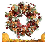 Autumn Wreath, 20 Inch Autumn Wreath for Front Door, Artificial Thanksgiving Fall Door Wreaths Harvest Festival, Halloween Fall Hanging Berry Wreaths Home Christmas Decorations, for Indoor & Outdoor