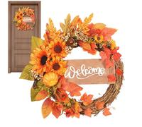 Autumn Wreath - 40cm Pumpkin Pumpkin Map Thanksgiving Decoration | Artificial Holiday Wreath | for Office Festival Office