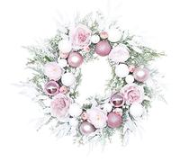 Autumn Wreath 55cm Front Door Pink Christmas Wreath Decoration for Thanksgiving Halloween Christmas Autumn Home Wedding and Party Decoration