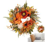 Autumn Wreath | Artificial Berries Thanksgiving Wreath,Welcome Sign Decorative Harvest Door Garland for Seasonal Farmhouse Indoor Home Porch Wall Holiday Window