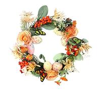 Autumn Wreath Front Door with Hanger,autumn Door Wreaths Halloween Wreath Hanging Indoor Outdoor, Fall for Halloween Decorations, Harvest Festival Decorations Outdoor Decorations Pumpkin