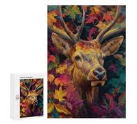 Autumnal Deer Portrait-2 Puzzle 1000 Teile Schwer Puzzle Spielzeug Lernspiel Impossible Herausforderungsspielzeug Für Erwachsene Kinder 300 PCS