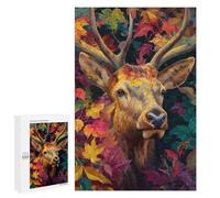 Autumnal Deer Portrait-2 Puzzle 1000 Teile Schwer Puzzle Spielzeug Lernspiel Impossible Herausforderungsspielzeug Für Erwachsene Kinder 1000 PCS