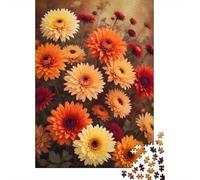 Autumnal Flower Field 1000-Piece Puzzle for Adults, 70x50cm/1000pcs, A Relaxed Project for Colder Days; Low-dust Card Pieces for Tidy Sorting