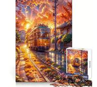 Autumnal Journey by Tram Jigsaw Puzzle for Adults 1000 Pieces Focus Training Mindful Escape Tight Join Meaningful Gift (38x52cm)