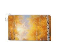 Autumnal Park Custom Canvas Coin Purse Change Wallet Bag Small Makeup Bags for Men Women 7.5 X 4.6 Inch