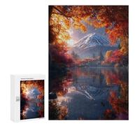 Autumnal Reflections on Fuji Lake Puzzle 1000 Teile Schwer Puzzle Spielzeug Lernspiel Impossible Herausforderungsspielzeug Für Erwachsene Kinder 300 PCS